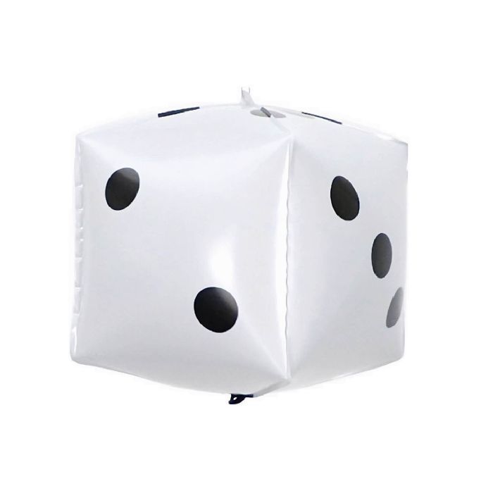 3d Casino Dice White · 12"