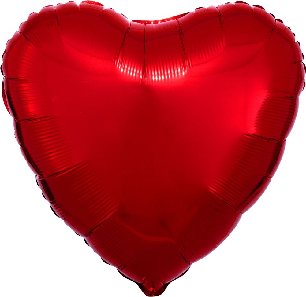Metallic Red Heart · 18"