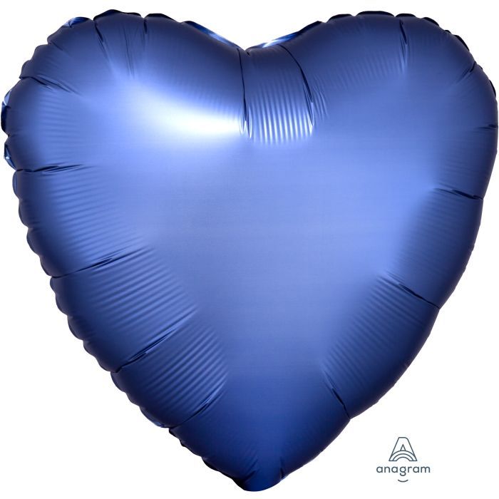 Satin Luxe Azure Heart · 18"
