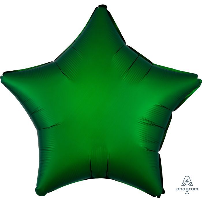 Satin Luxe Emerald Star · 18"
