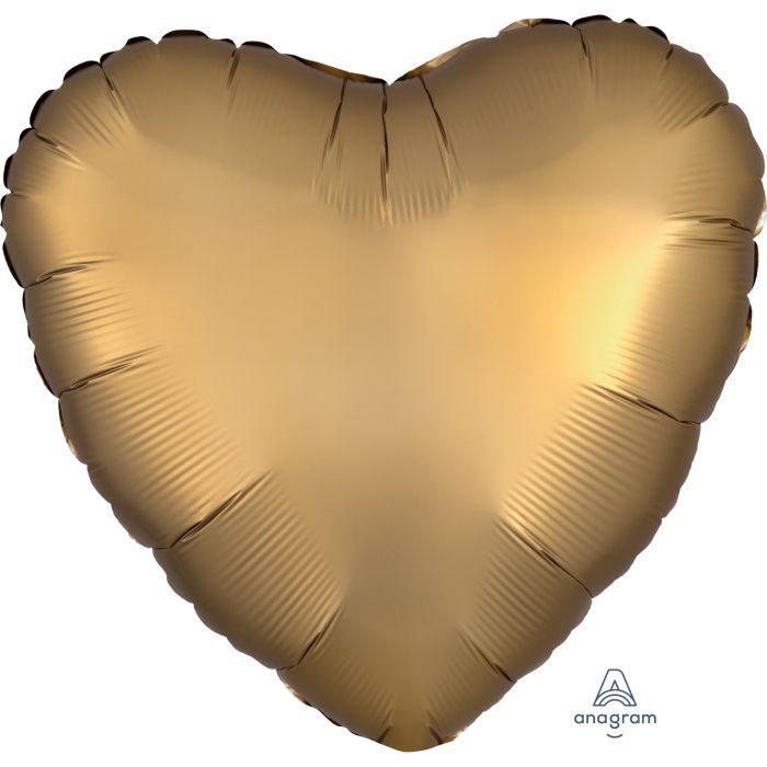 Satin Luxe Gold Heart · 18"