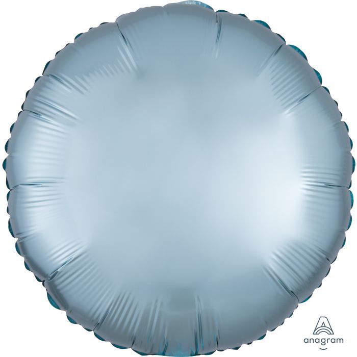 Satin Luxe Pastel Blue Circle · 18"