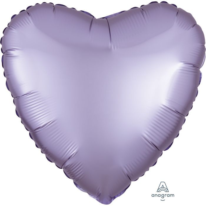Satin Luxe Pastel Lilac Heart · 18"