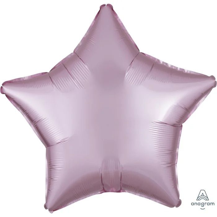 Satin Luxe Pastel Pink Star · 18"
