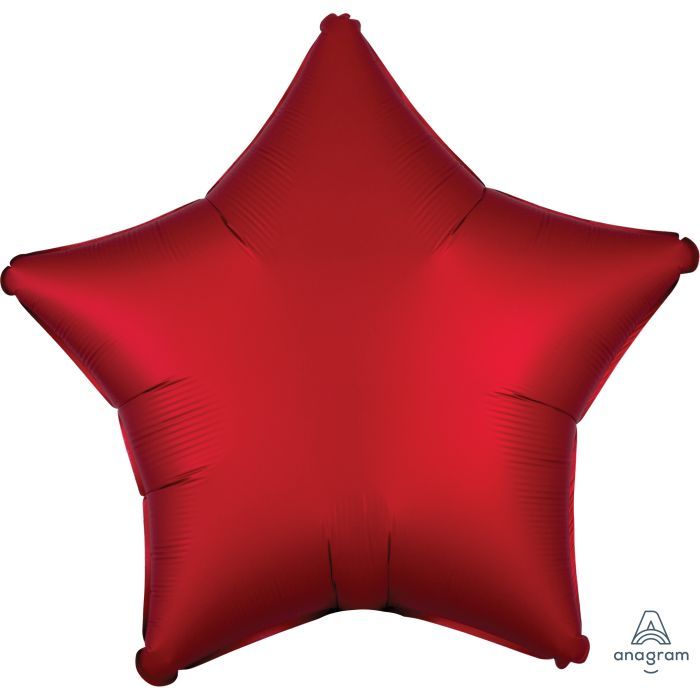 Satin Luxe Sangria Star · 18"