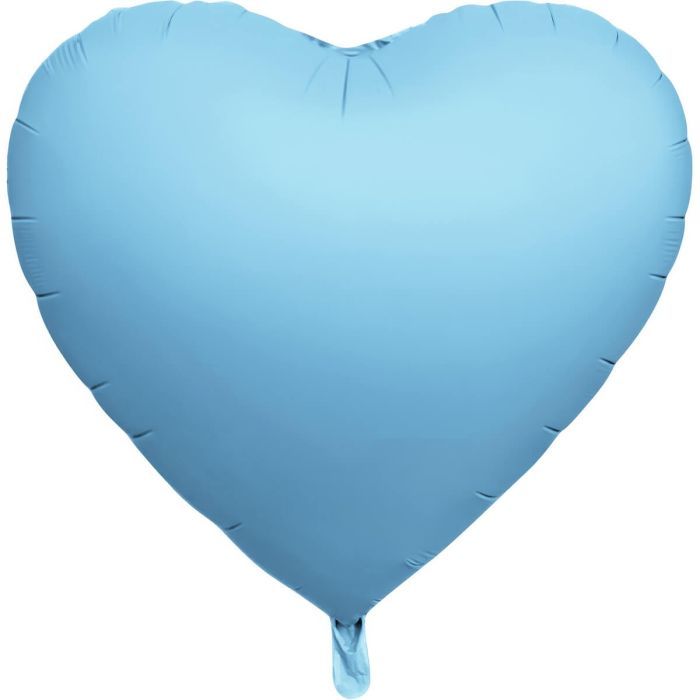 Matte Blue Heart Balloon · 30"