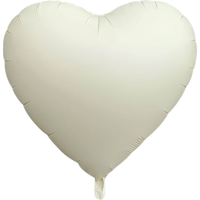 Matte Cream Heart Balloon · 30"
