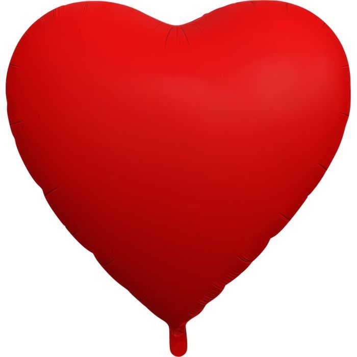 Matte Red Heart Balloon · 30"