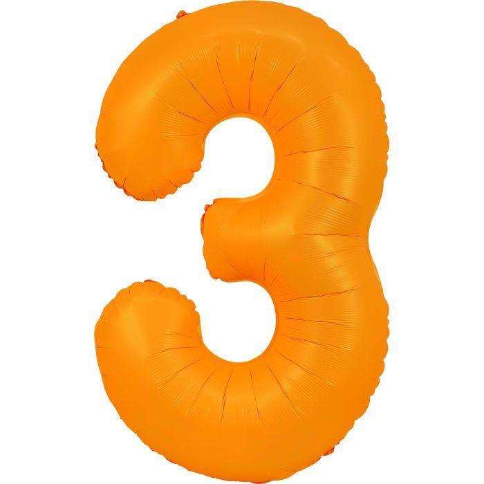 Neon Orange Number 3 · 34"