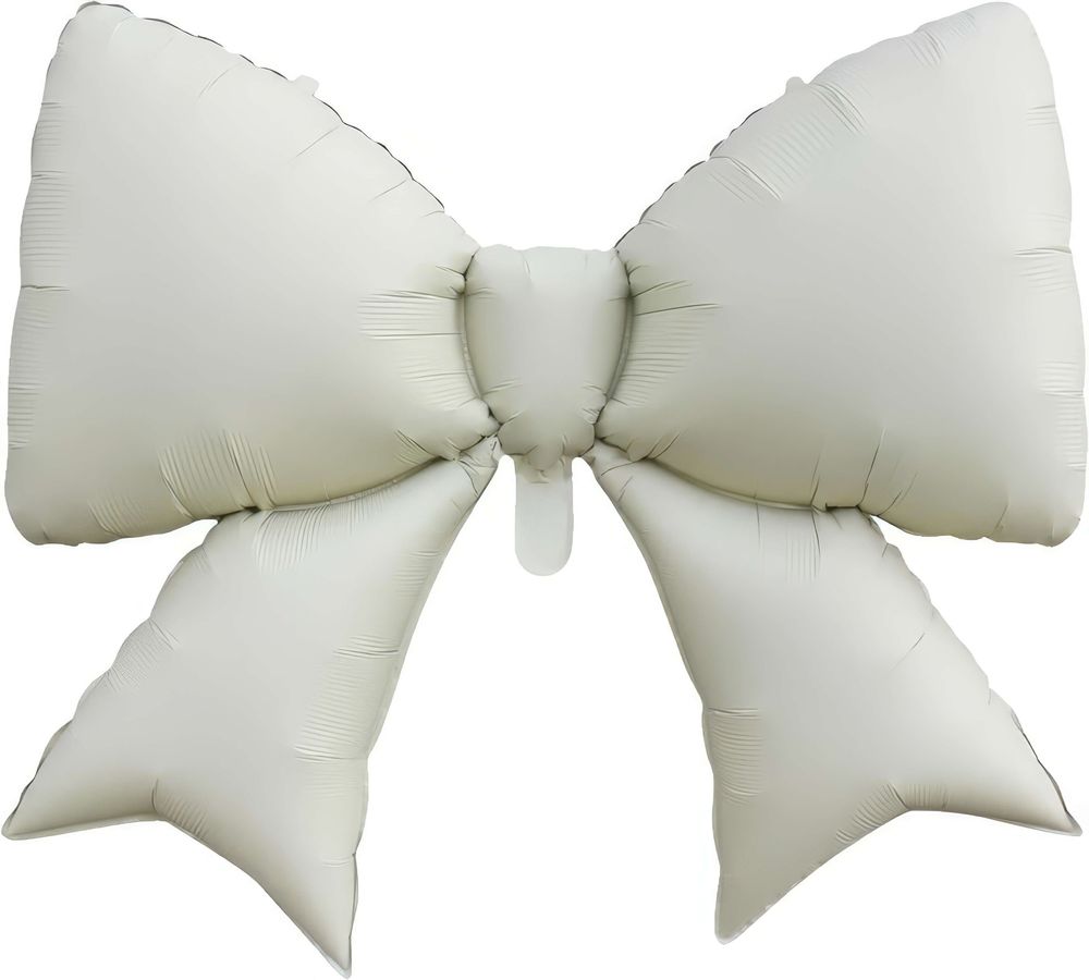 Matte White Bow · 38"