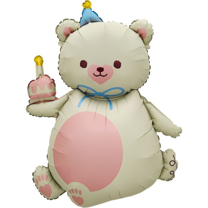 Matte Cream Party Bear · 39"