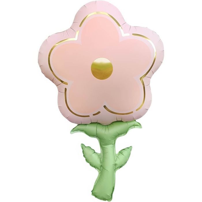 Matte Pink Stemmed Flower Balloon · 33"