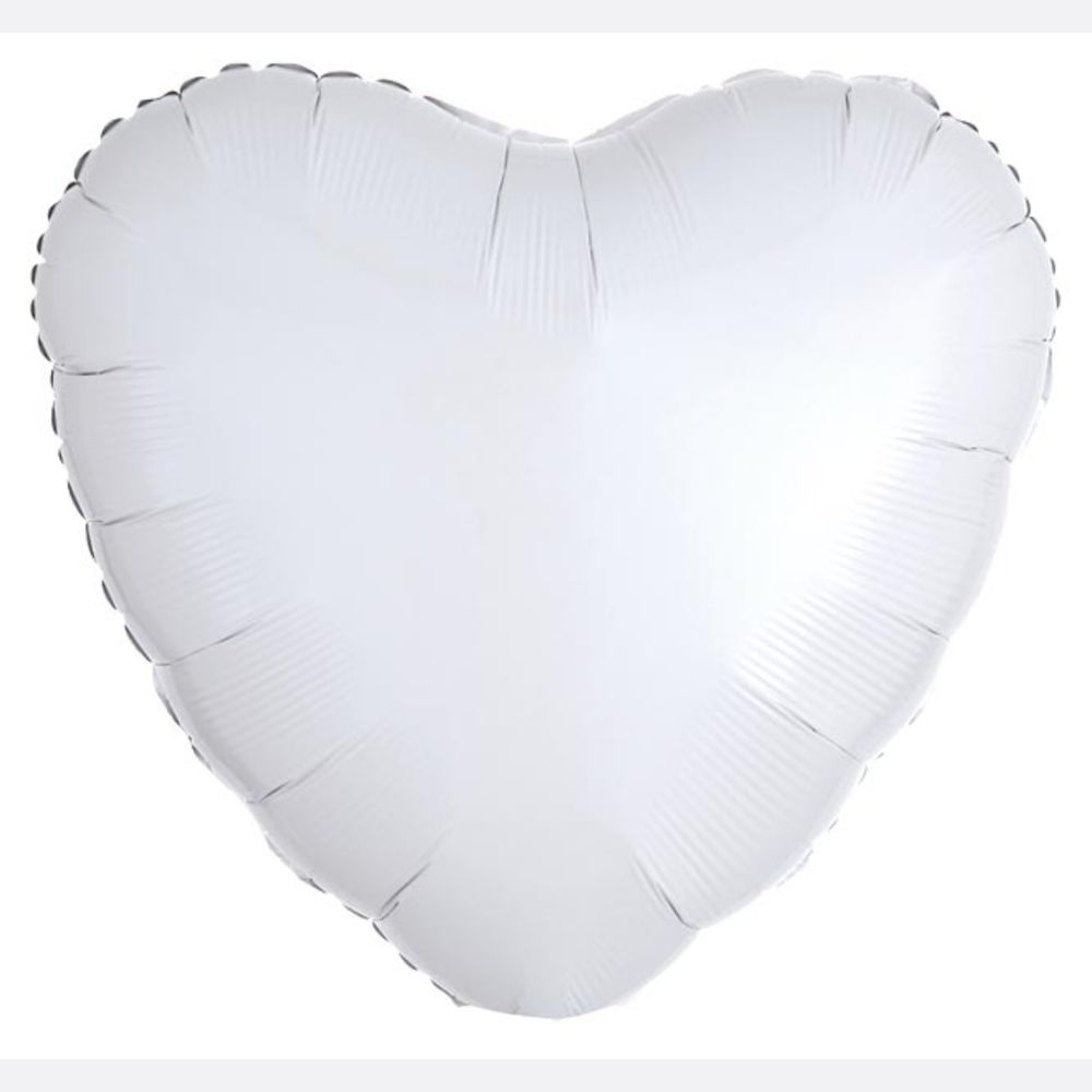 18" White Heart 