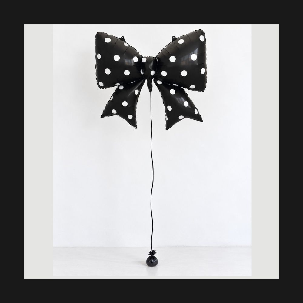 Black Polka Dot Bow