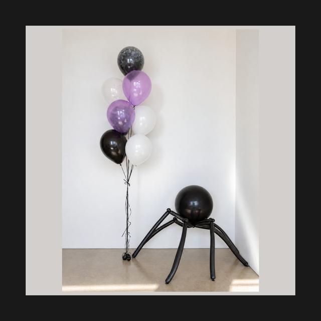 Scary Spider with Haunted Balloons Set
