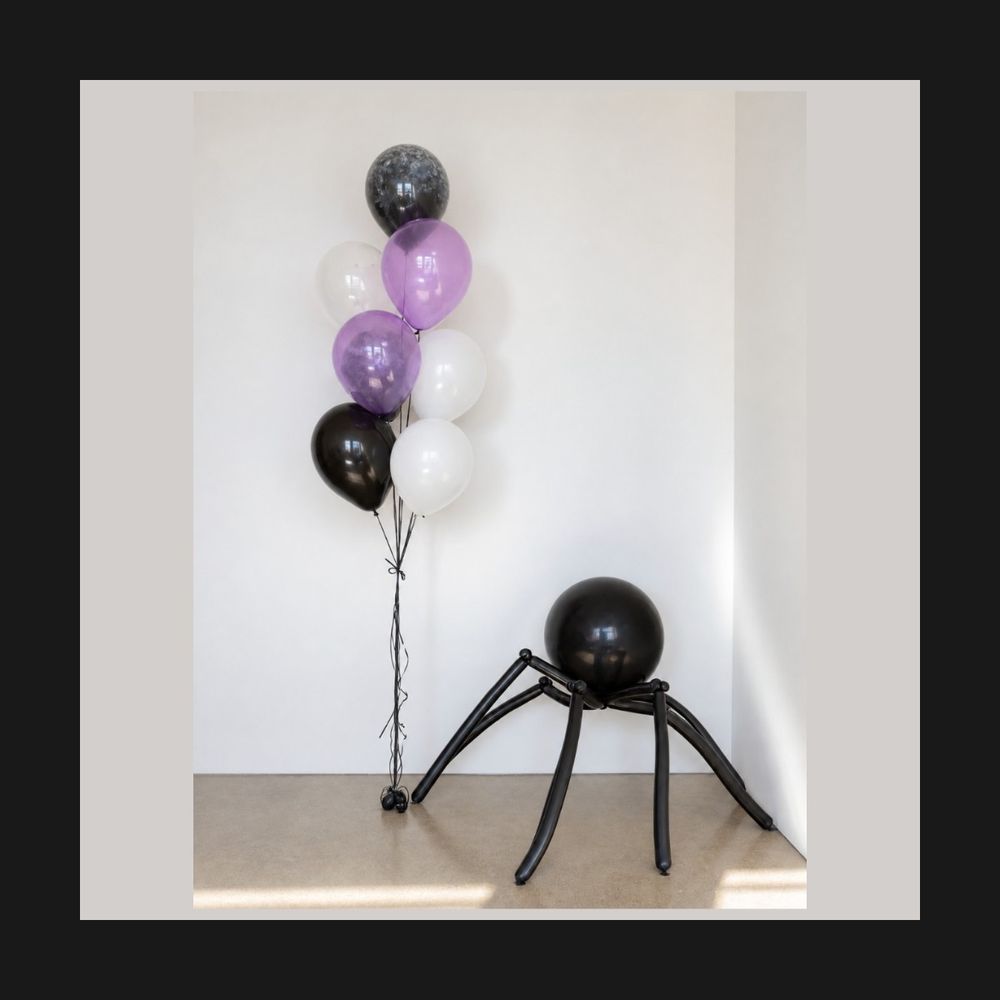 Scary Spider with Haunted Balloons Set